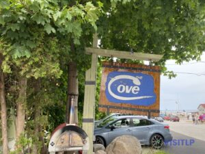 Sign out Front of The Cove in Leland Michigan - Leelanau Peninsula Visitors Guide